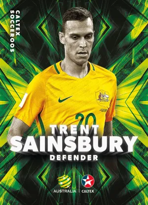 Trent Sainsbury, Caltex Socceroos Parallel card, 2018 Tap'n'play Soccer Trading Cards