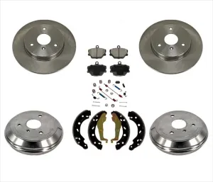 05-15 Smart Car Smart Fortwo Brake Rotors & Drums Brake Pads Shoes Hardware Kit