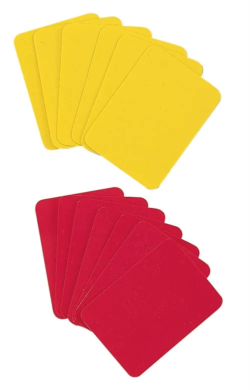 12 Soccer Referee Cards - Yellow and Red