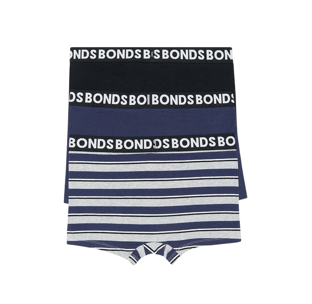 12 X Bonds Mens Everyday Trunks Underwear Black / Navy / Grey Undies