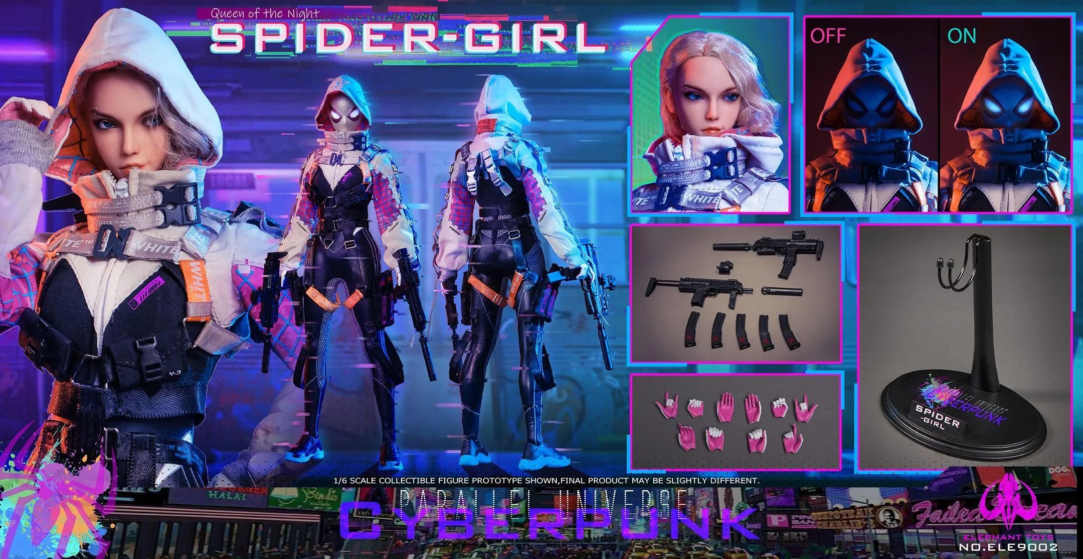 1:6 Cyberpunk Spider-Girl Action Figure