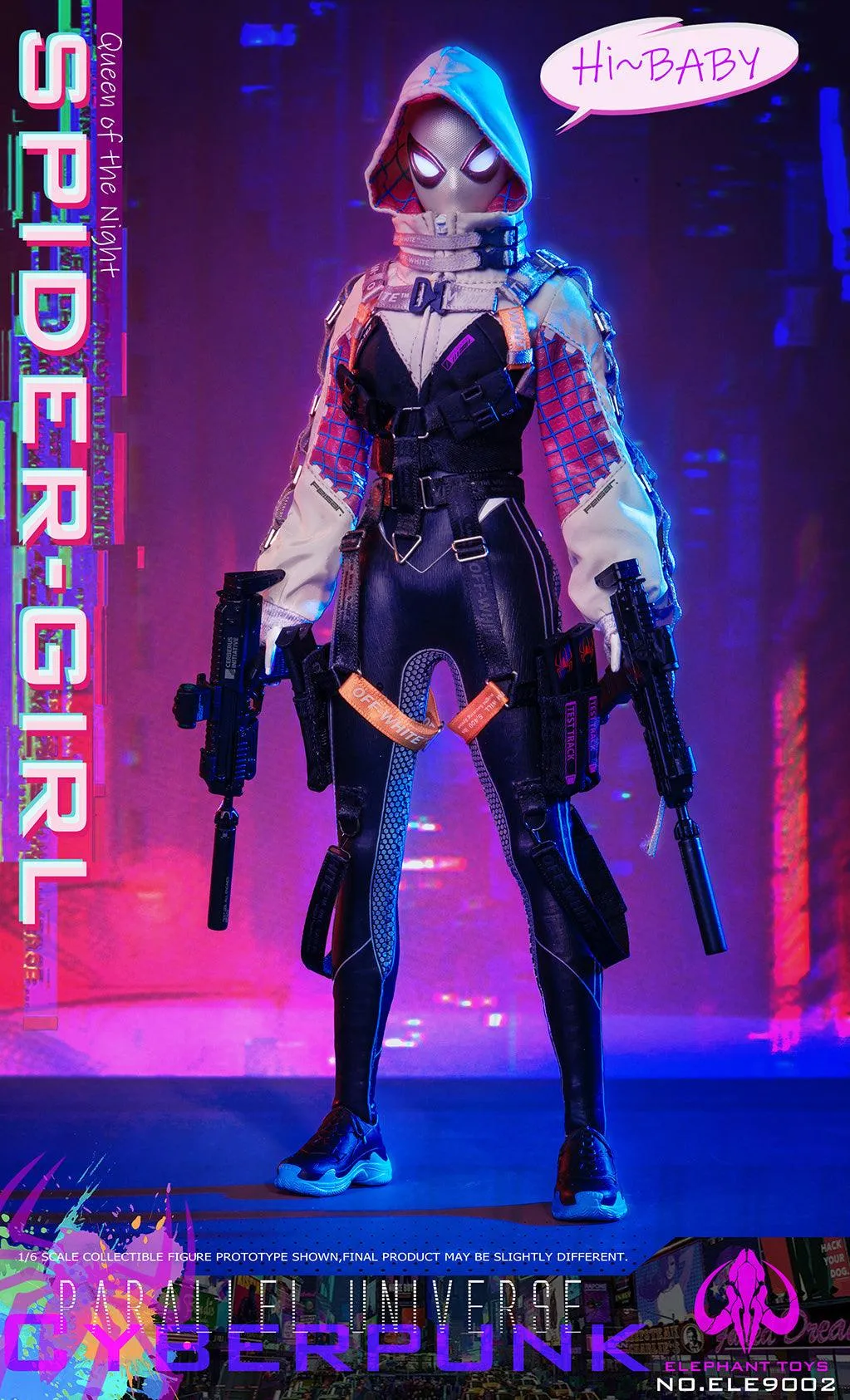 1:6 Cyberpunk Spider-Girl Action Figure