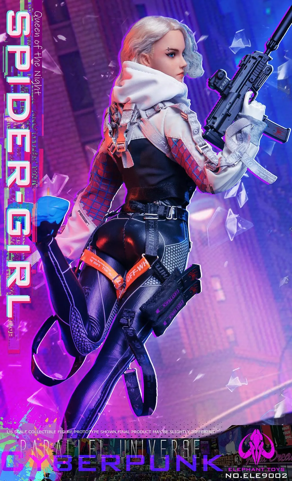 1:6 Cyberpunk Spider-Girl Action Figure