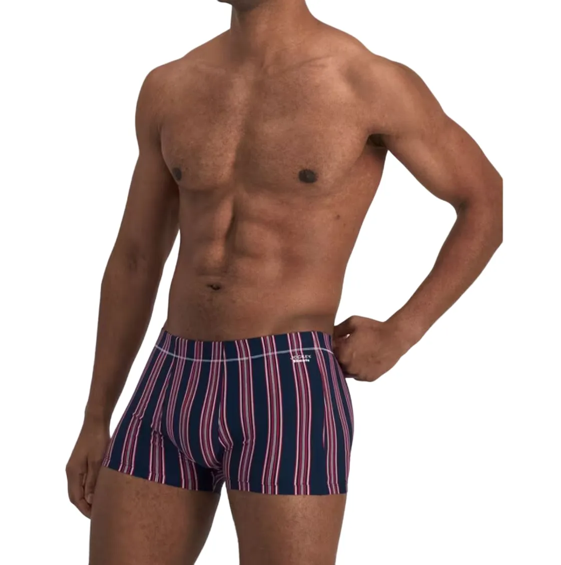 2 x Jockey Mens Skants Trunks Underwear Undies Navy And Red Stripes