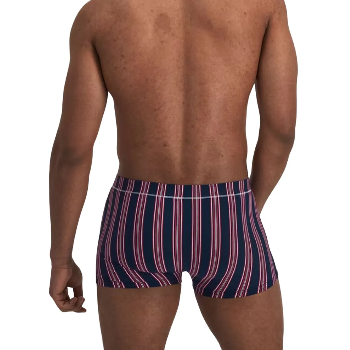 2 x Jockey Mens Skants Trunks Underwear Undies Navy And Red Stripes