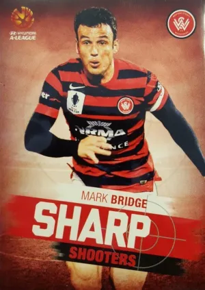 2015-16 Tap'n'play FFA A-League Soccer, Sharp Shooters, Mark Bridge, # SH-12