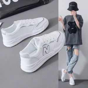 2021 autumn new sports shoes female INS student street shoot small white shoes Agan running shoes Korean version of casual shoes 2101