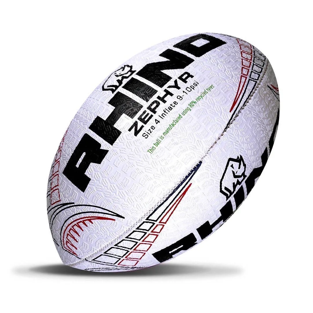 20pc Rhino Zephyr Recycled Training Rugby Ball Bundle with Recycled Bag