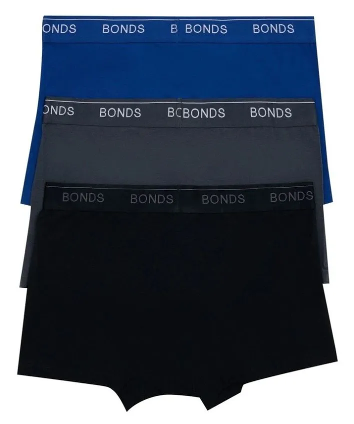 3 Pack X Bonds Mens Guyfront Luxe Trunks Underwear - 11K