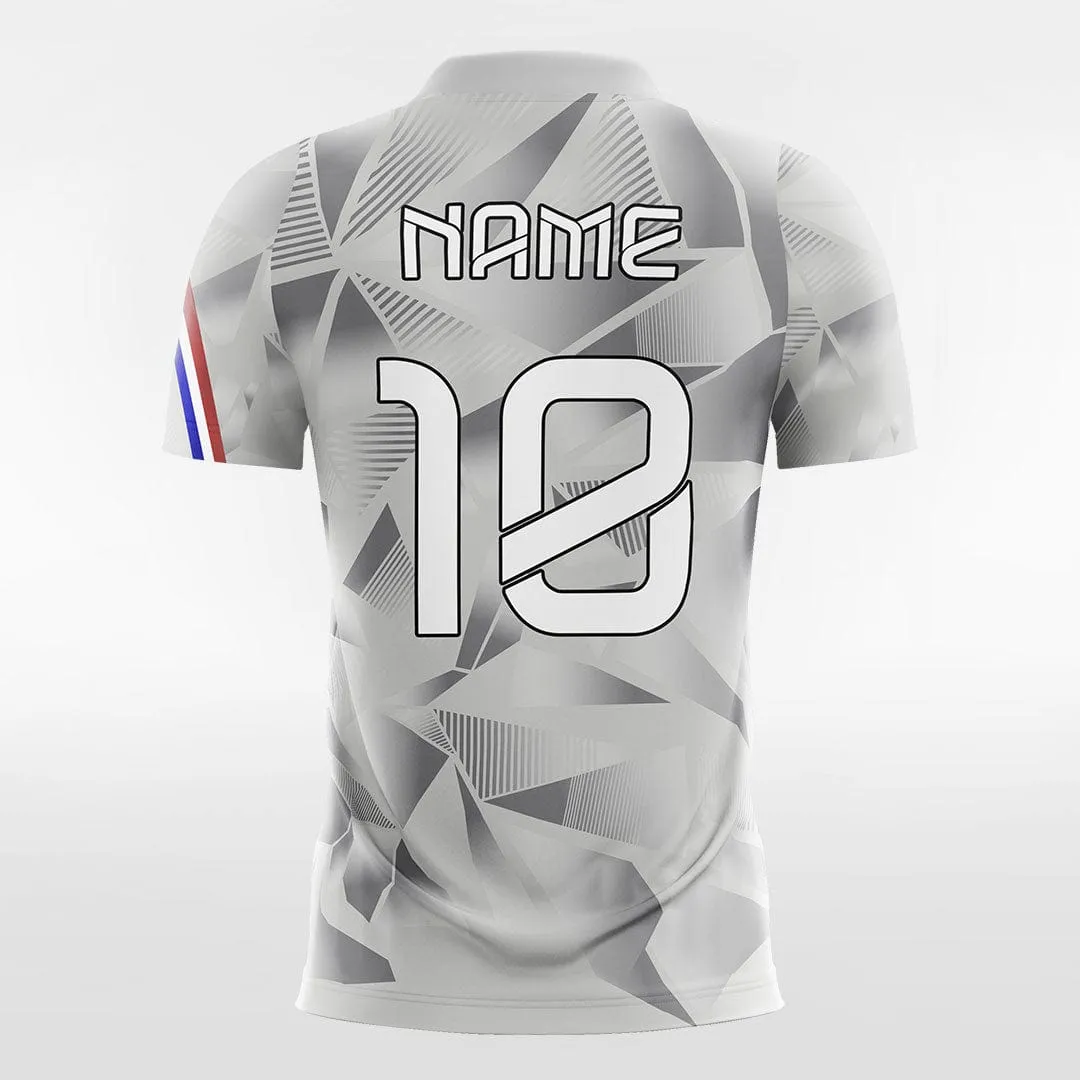 3D Geometry - Women Custom Soccer Jerseys Design Grey