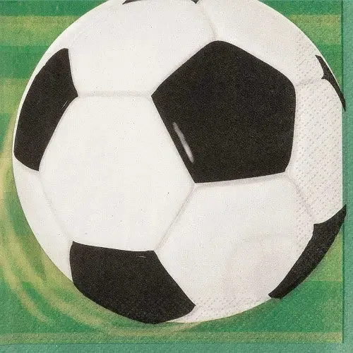 3D Soccer Napkins - Lunch 16 Pkt