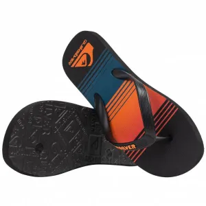 5 x Mens Quicksilver Black/ Orange/ Blue Skyline Java Flip Flops Thongs