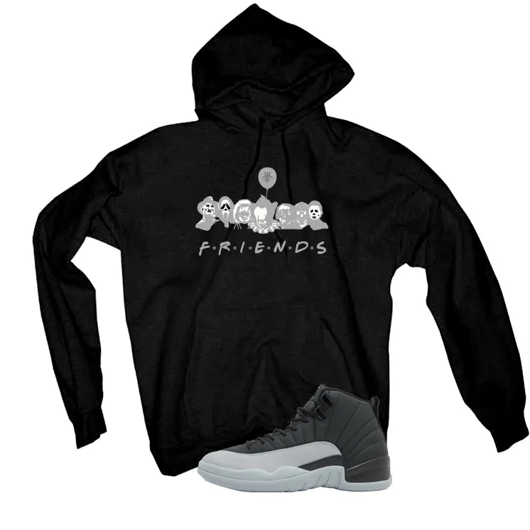 Air Jordan 12 Black/Wolf Grey Black T-Shirt (Friends)| illcurrency