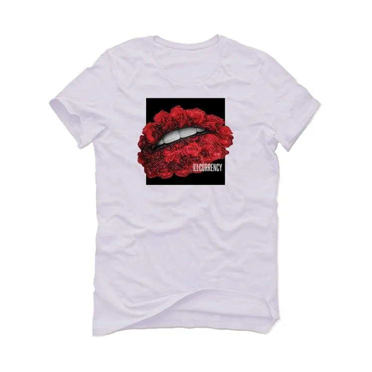 Air Jordan 12 “Twist” 2021 White T-Shirt (lips and roses)