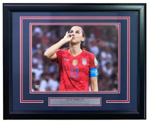 Alex Morgan Signed Framed 11x14 USA Women's Soccer Photo Steiner CX