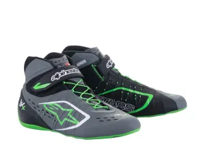 ALPINESTARS 2712123_1116_10,5 Karting shoes TECH-1 KX V2, black/dark grey/green fluo, Size 43,5