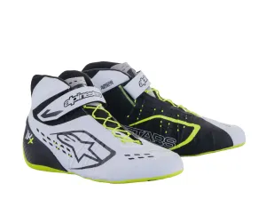 ALPINESTARS 2712123_125_10 Karting shoes TECH-1 KX V2, black/white/yellow fluo, Size 43