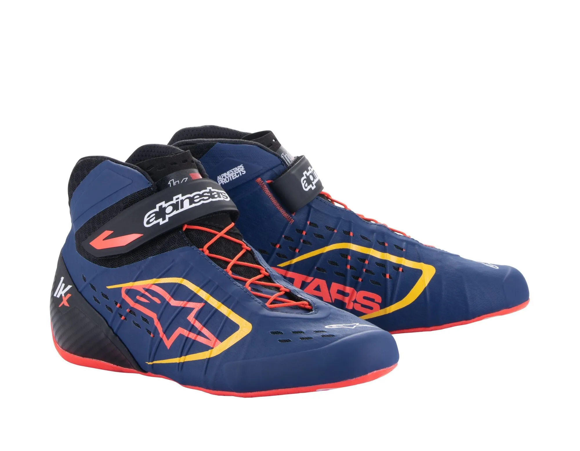 ALPINESTARS 2712123_7135_12 Karting shoes TECH-1 KX V2, ultramarine blue/red/yellow fluo, Size 45,5