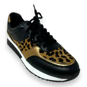 Andi Mixed-Media Trainers By Michael By Michael Kors In Animal Print, Size: 7