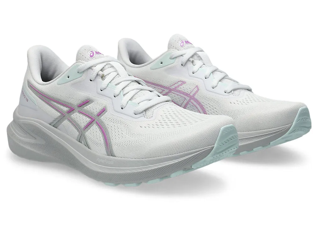 ASICS WOMEN'S GT 1000-13 WHITE/LAVENDER RUNING SHOES