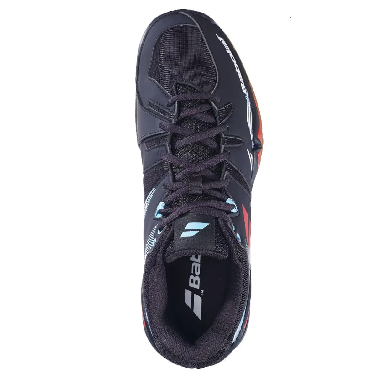 Babolat Men's Shadow Spirit Badminton Shoes- Black/Tomato Red