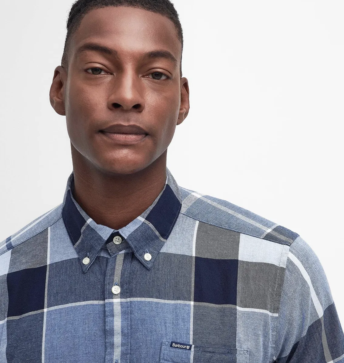 Barbour Doughill Short Sleeve Shirt Berwick Blue Plaid