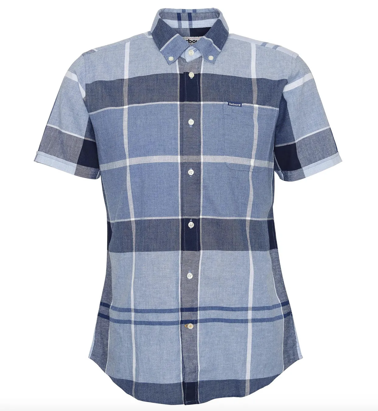 Barbour Doughill Short Sleeve Shirt Berwick Blue Plaid