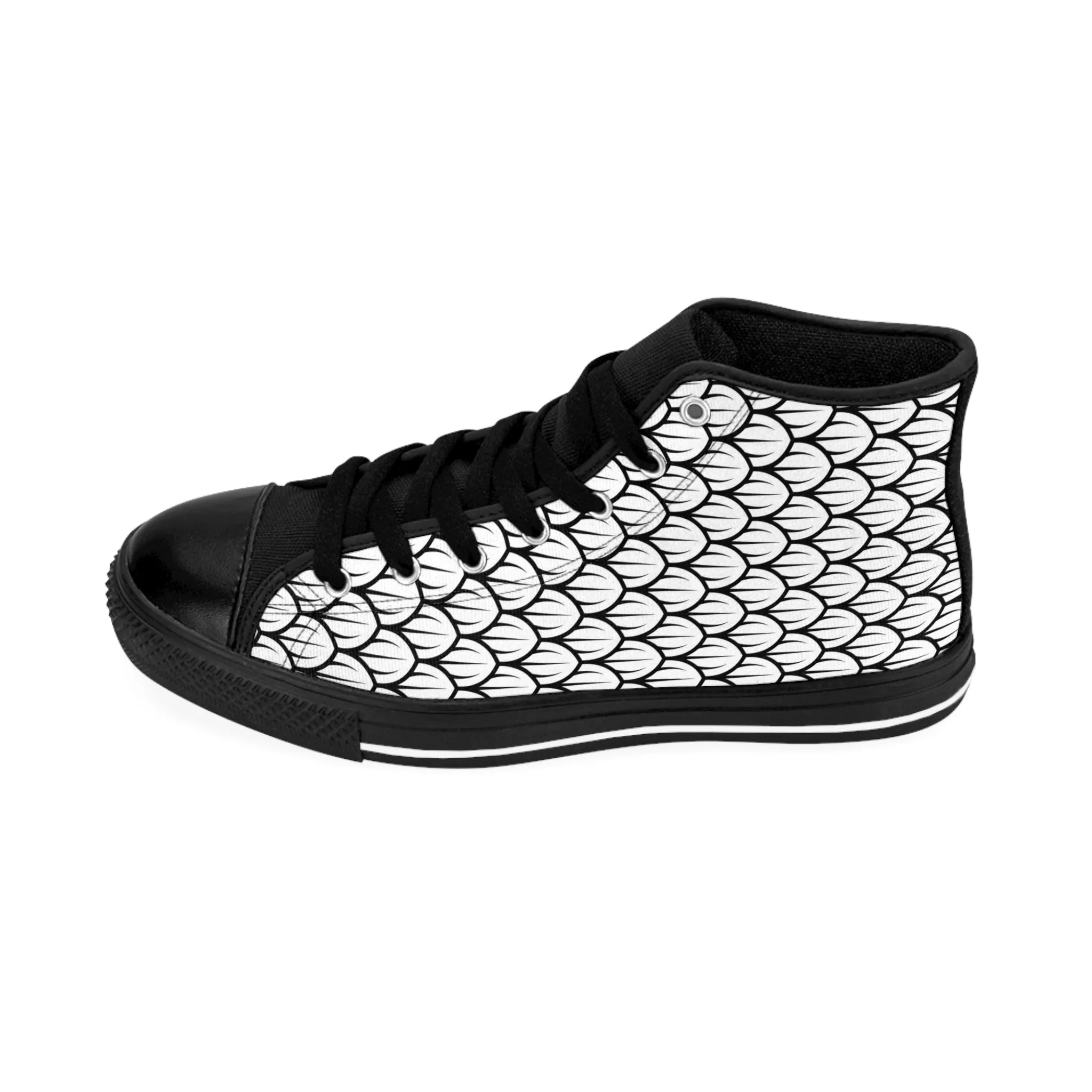 Black Dragon Scales Women's Classic Sneakers