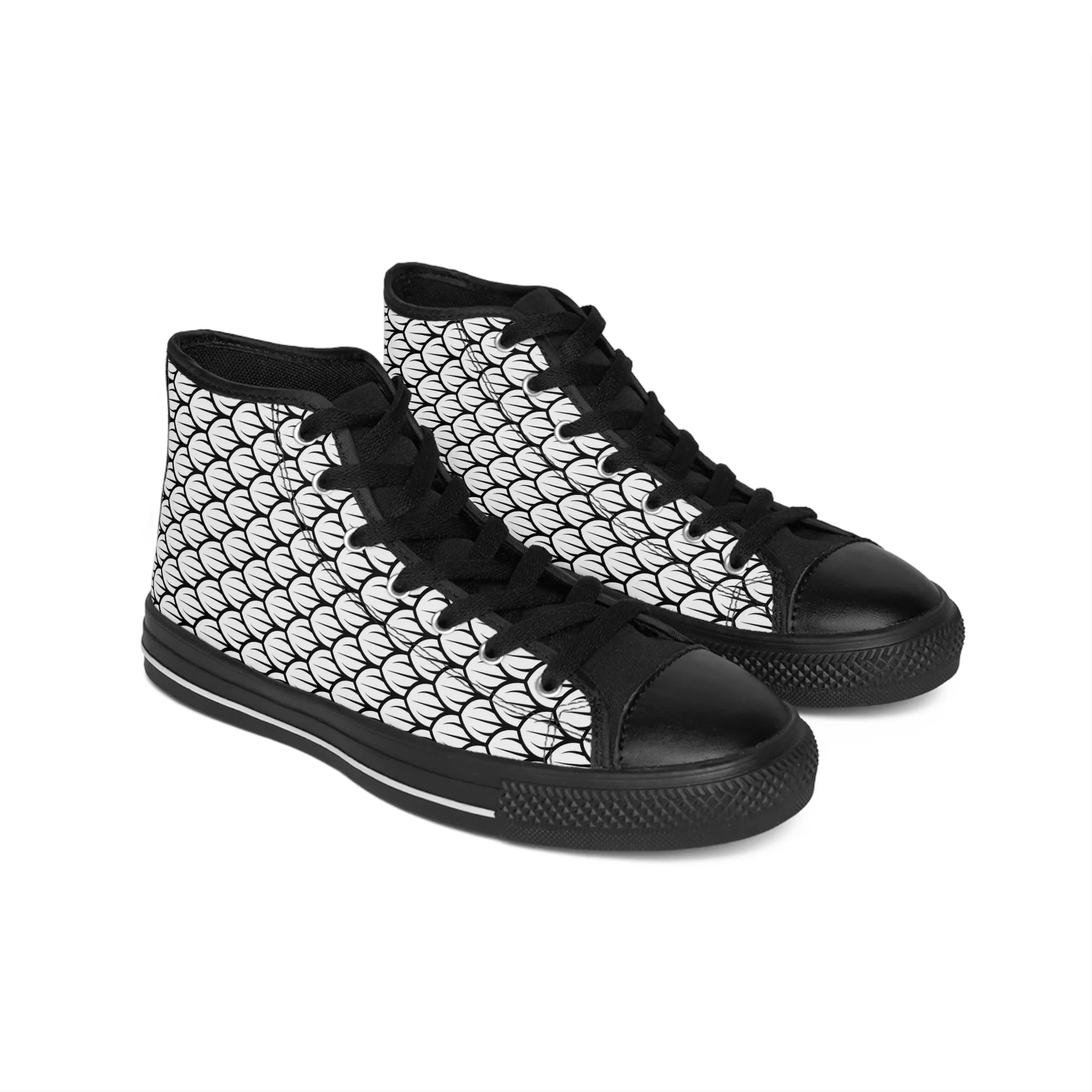 Black Dragon Scales Women's Classic Sneakers