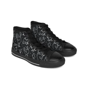 Black Roosters Women's Classic Sneakers