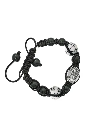 Black Soccer Bracelet - UZBR734C