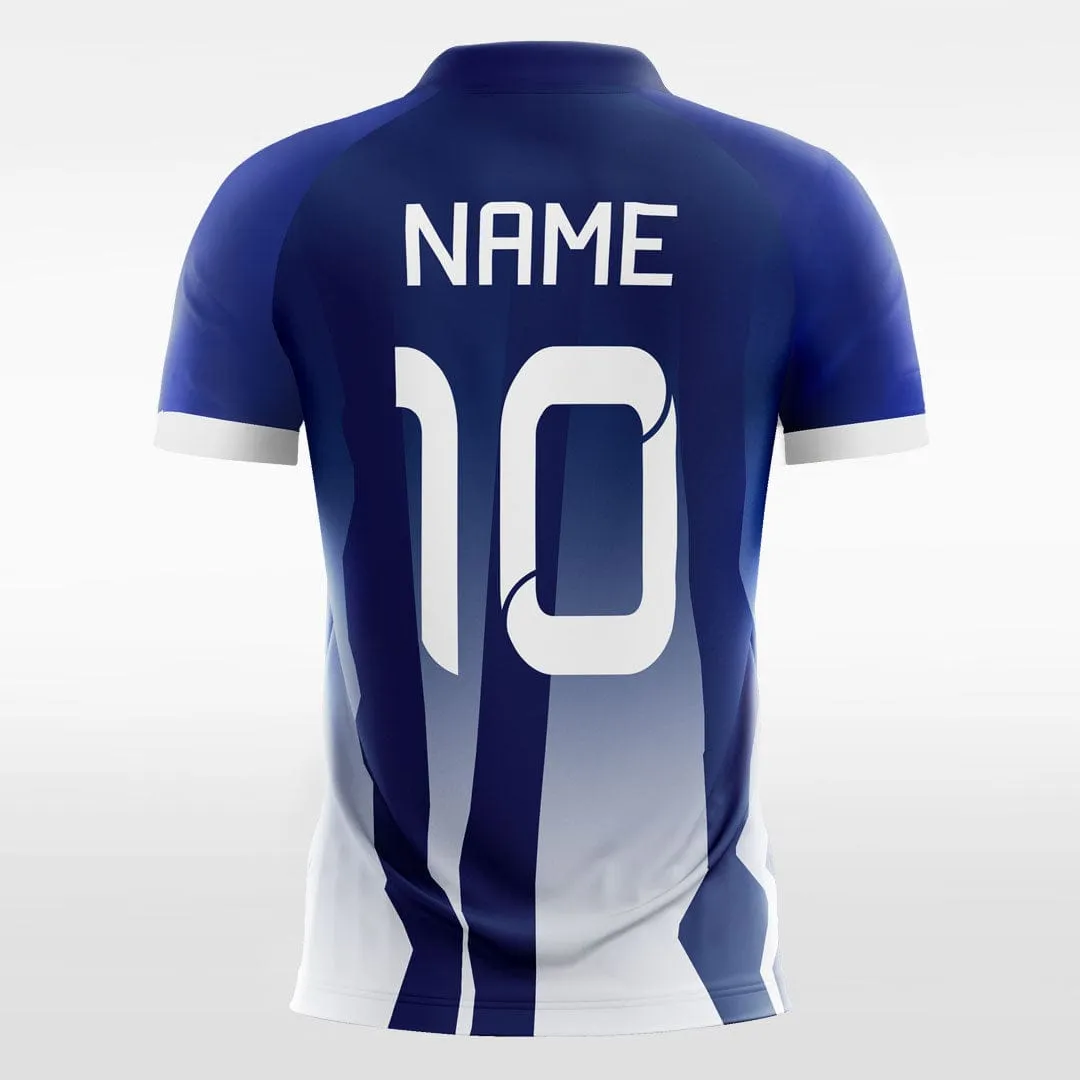 Blue Gradient - Custom Kids Soccer Team Jerseys Striped Design