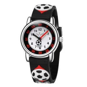 Boys Analog Watch - Black Soccer