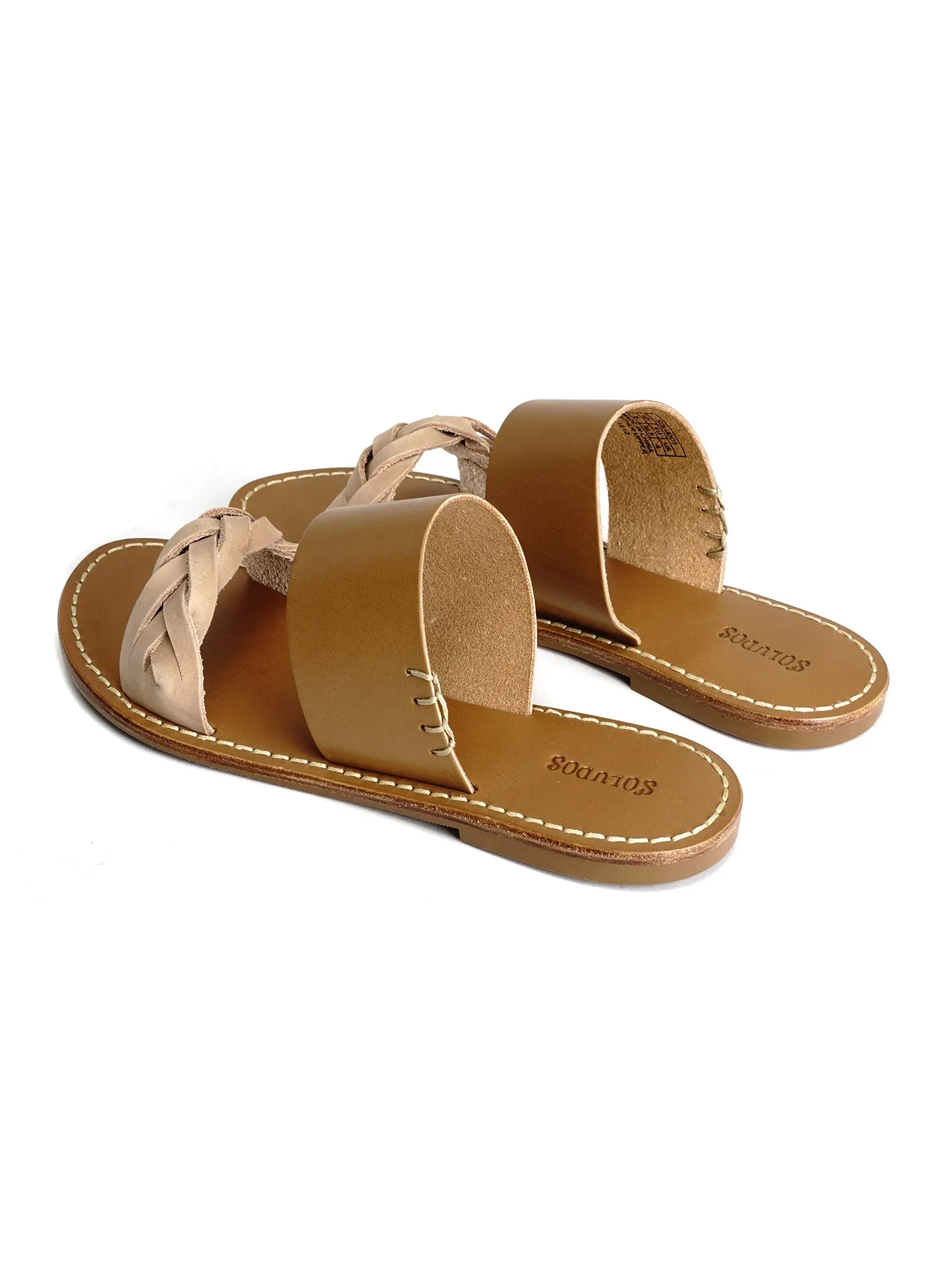 BRAIDED SLIDE SANDAL_ACORN BROWN