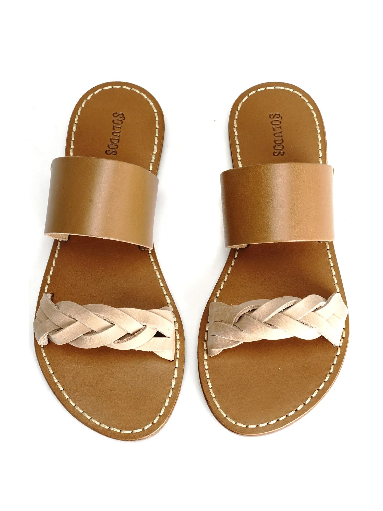 BRAIDED SLIDE SANDAL_ACORN BROWN