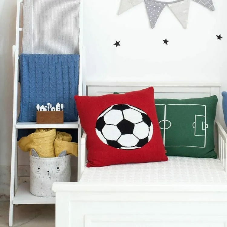 Cherry Soccer Ball Pillow