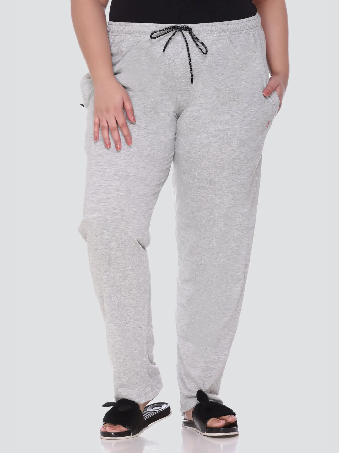 Cotton Track Pants For Women Pack of 2 (Pink & Grey)