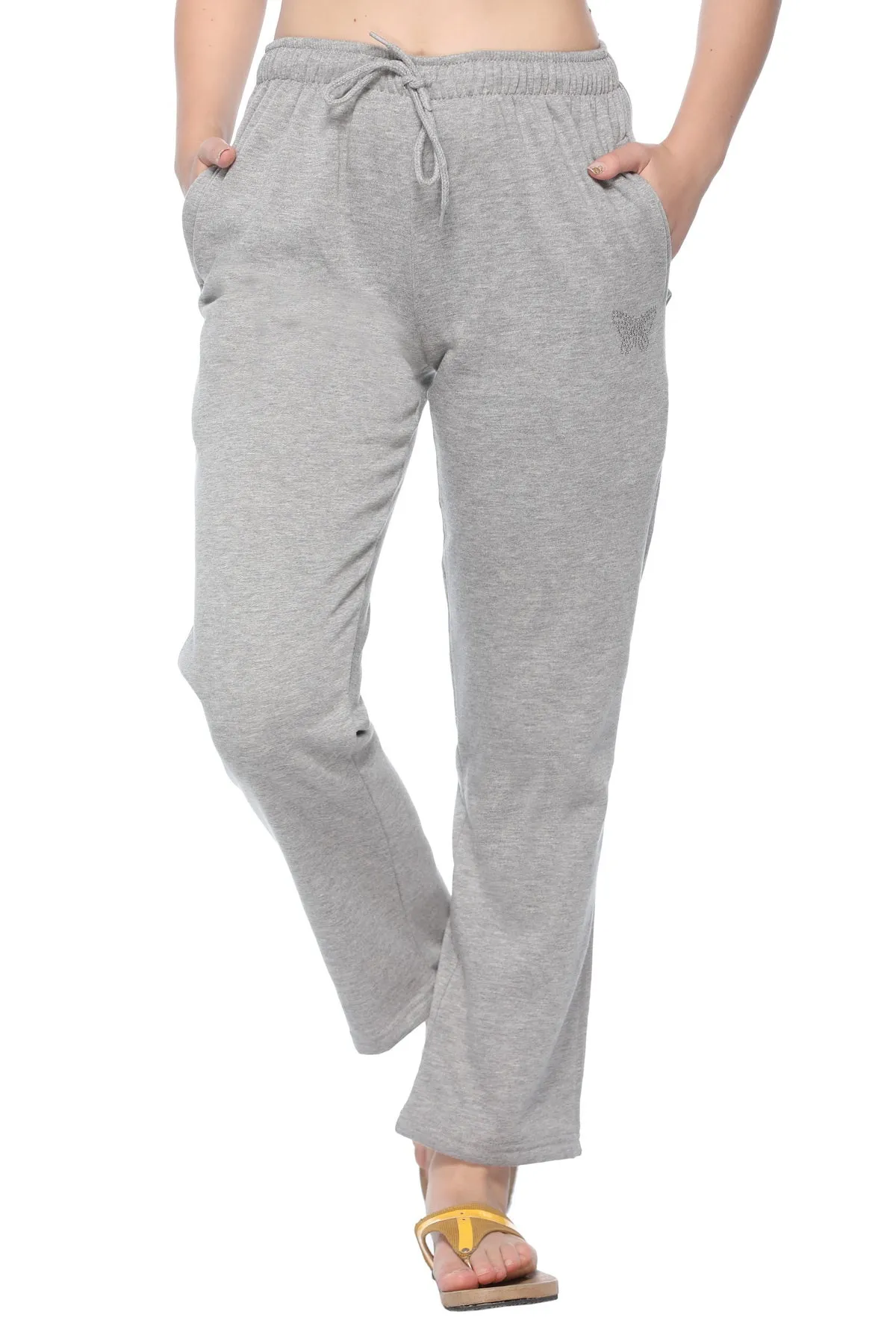 Cotton Track Pants For Women Pack of 2 (Pink & Grey)