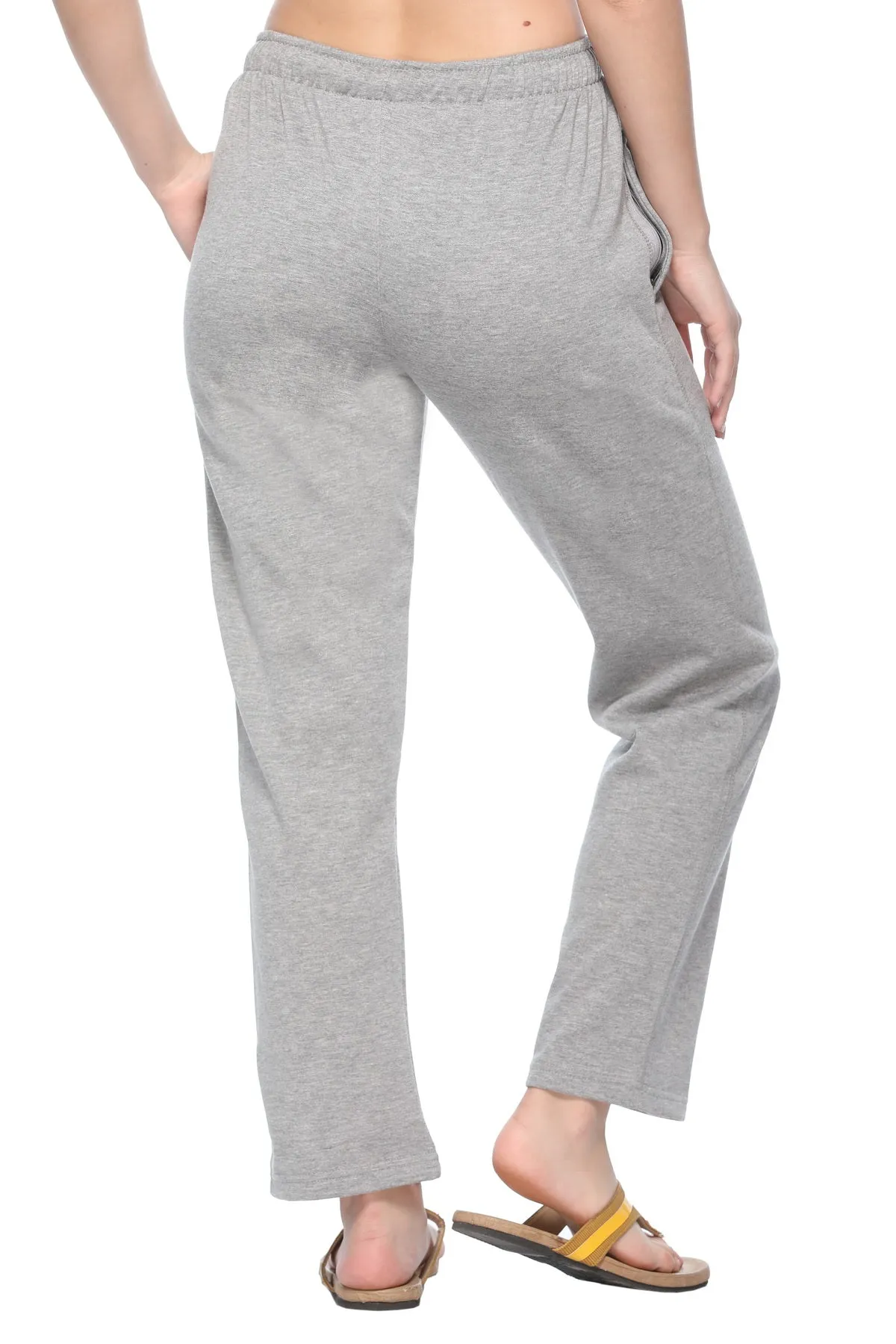 Cotton Track Pants For Women Pack of 3 (Grey, Bottle Green & Wine)