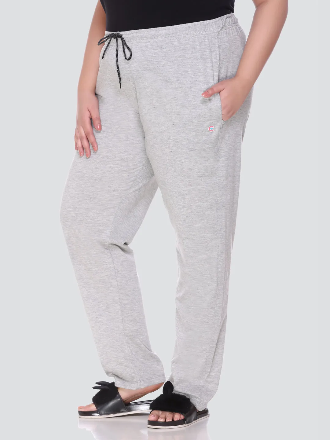 Cotton Track Pants For Women Pack of 3 (Grey, Tangy Orange & Sky)