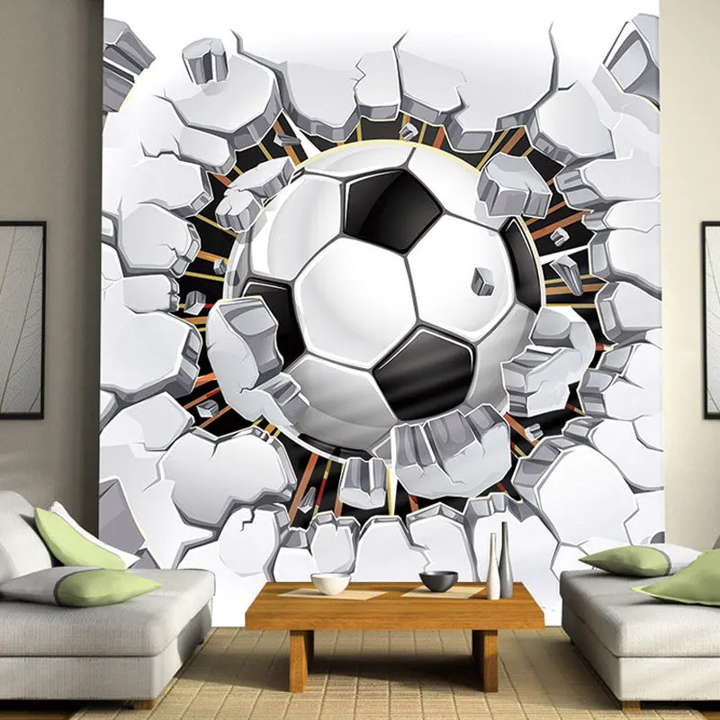 Custom 3D Soccer Sport Wallpaper Mural (㎡)