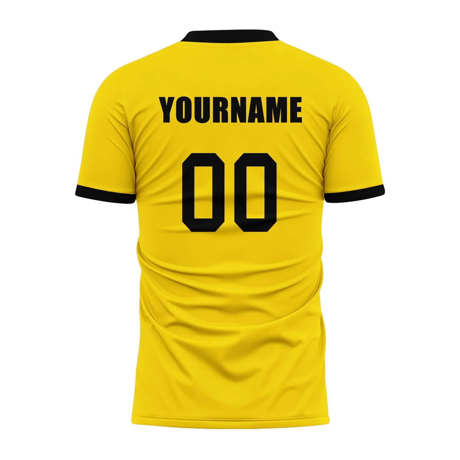 Custom Yellow Black Soccer Sets Jersey Personalized SCJ101-D020131-7