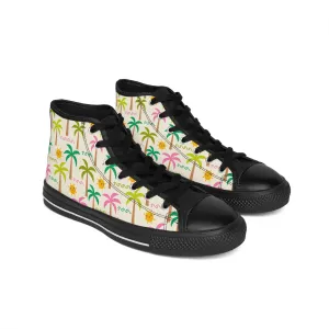 Cute Palm Tree and Sun Women's Classic Sneakers