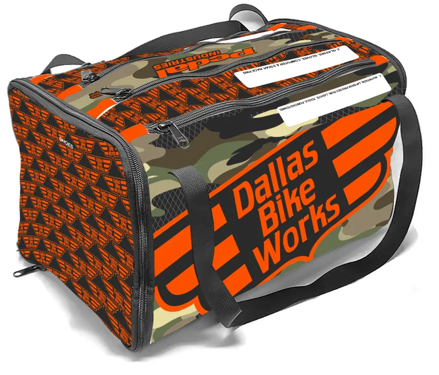 Dallas Bike Works 2024 CYCLING RACEDAY BAG™ CAMO-ORANGE