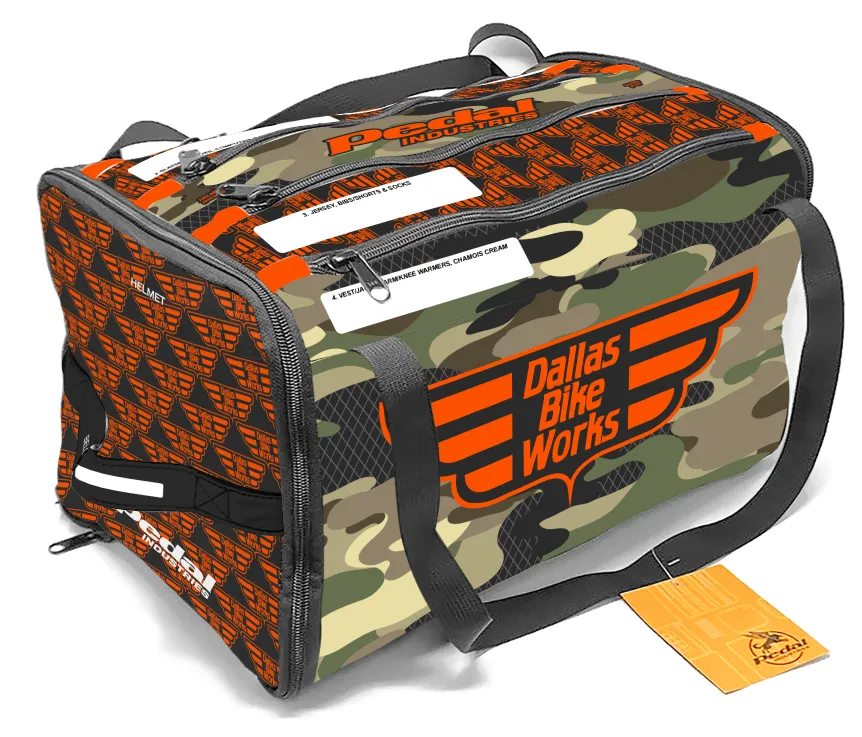 Dallas Bike Works 2024 CYCLING RACEDAY BAG™ CAMO-ORANGE