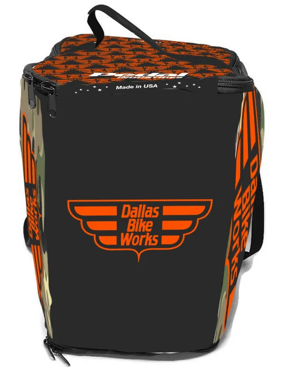 Dallas Bike Works 2024 CYCLING RACEDAY BAG™ CAMO-ORANGE