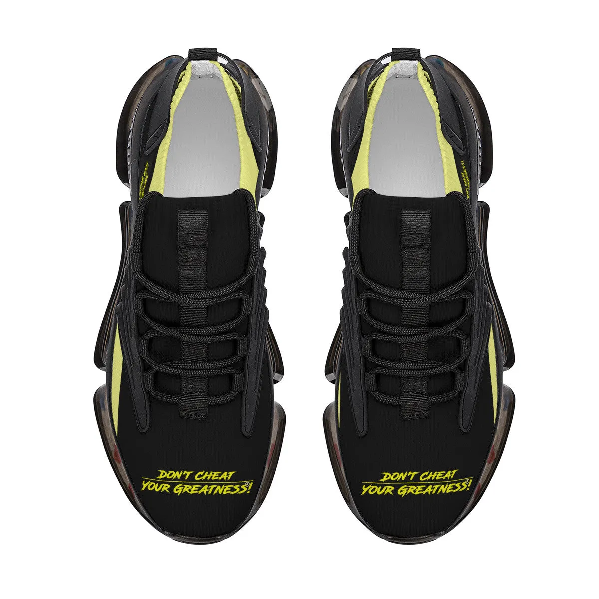 DCYG X2 Black & Yellow  Air Max React Sneakers - Black