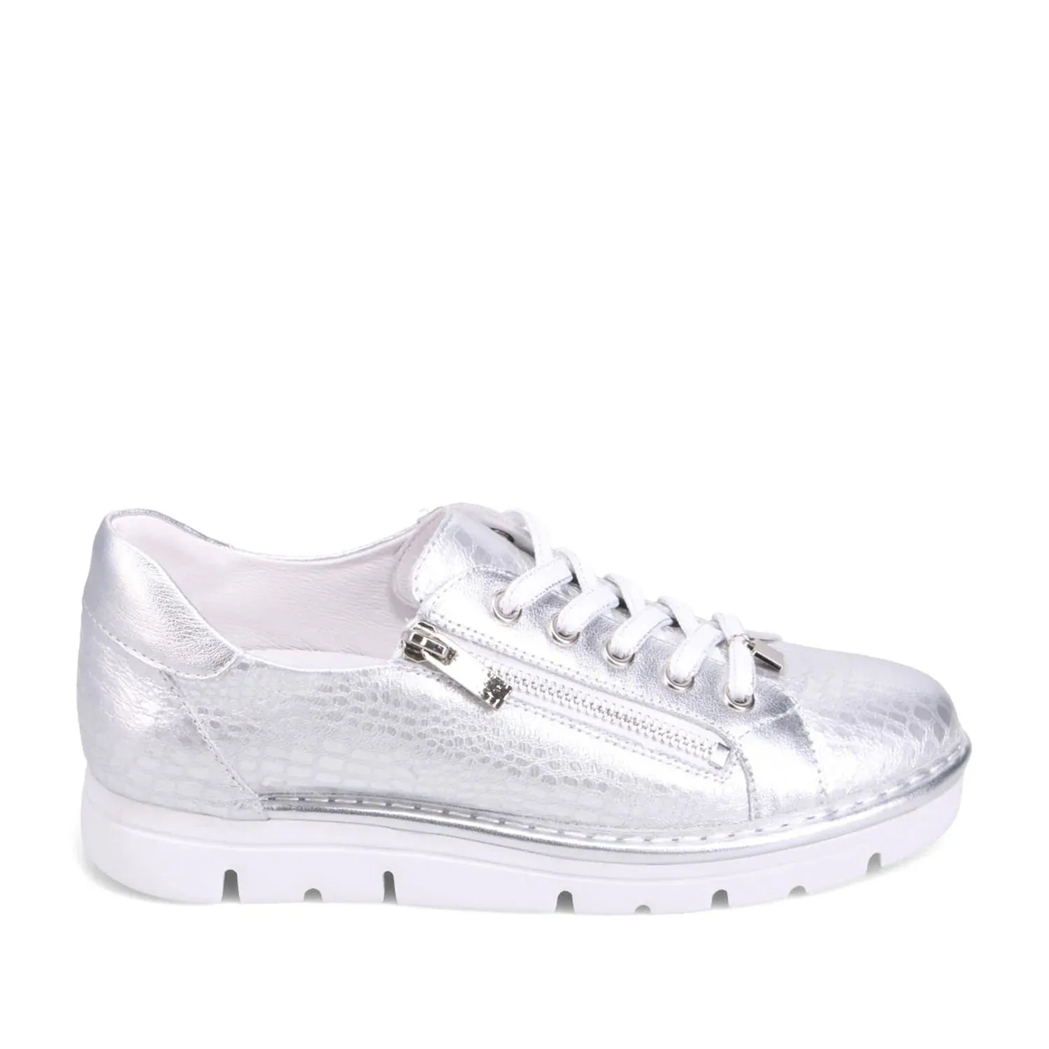 Django & Juliette Women's Elos in Silver Croc