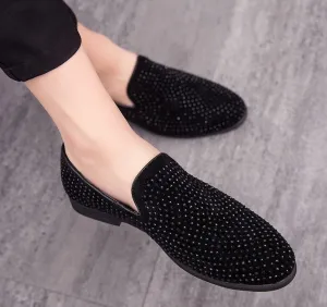 Elegant Rhinestone Luxury Brand Casual,Wedding,Party Wear Flat Loafers Shoes-JonasParamount