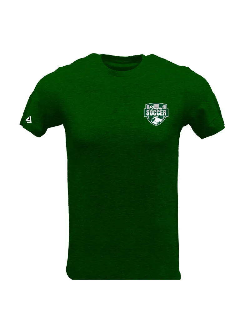 Elmont Girl's Soccer Corner Kick Short Sleeve Cotton Tee